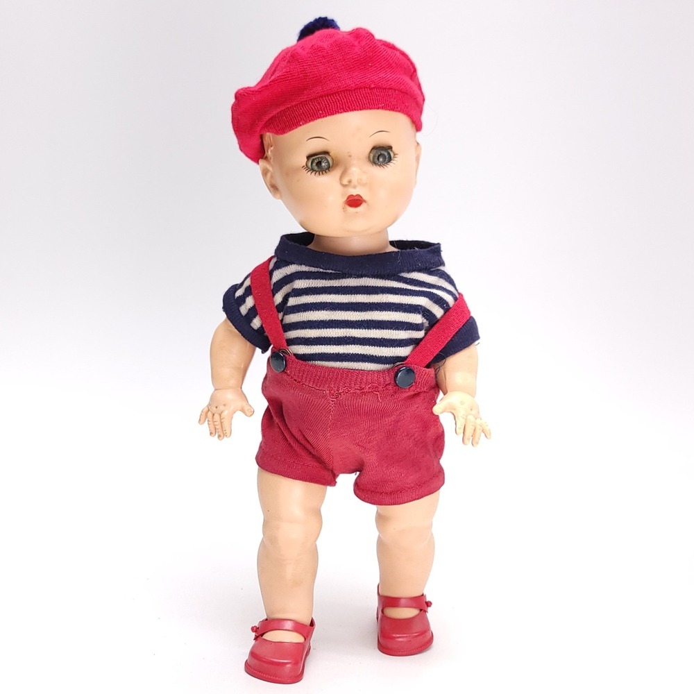 Vintage Wilkinson & Gross Cinderella No 0 Doll 12 Inch Red Nautical Beret 1950s‎